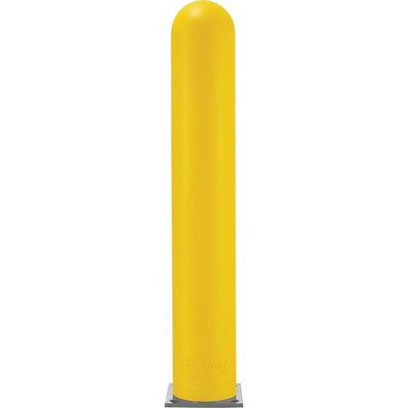 GLOBAL INDUSTRIAL 60H Smooth Bollard Post Sleeve, For 8 HDPE Dome Top, Yellow 238820YL